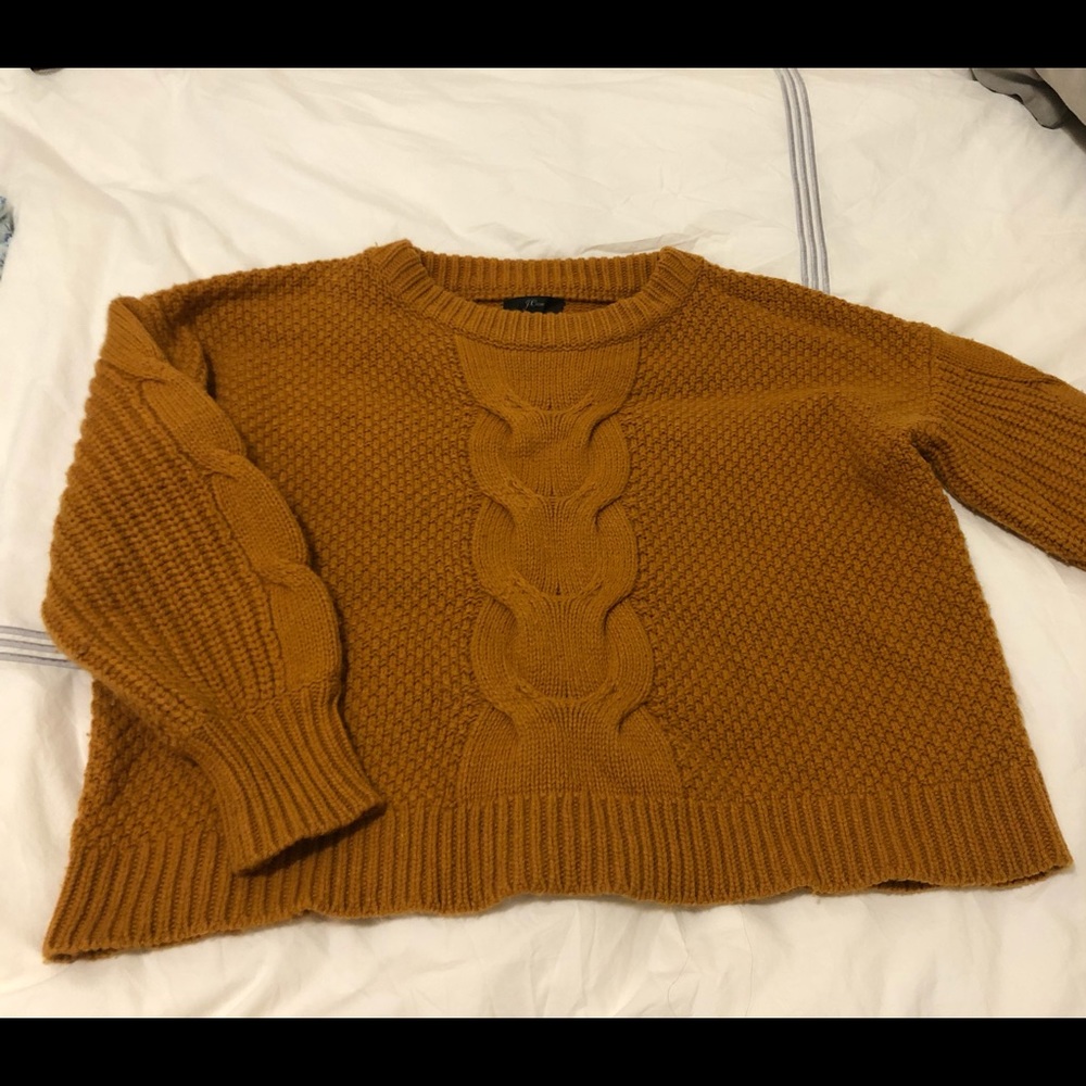 J.Crew Chunky Cable Knit Sweater, Dark Orange